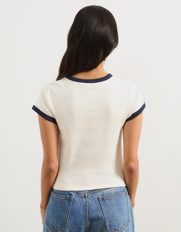 Atmos&Here - Ivy Organic Cotton Rib Ringer Tee