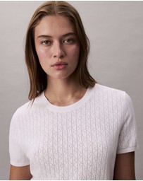 Calvin Klein - Pointelle Cap Sleeve Baby Tee