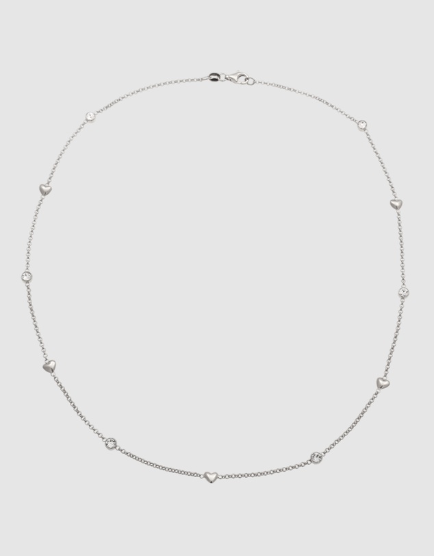 Elli Jewelry - Necklace Crystal Heart Pendant 925 Sterling Silver