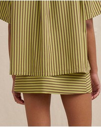 BY JOHNNY. - Pear Stripe Mini Skirt