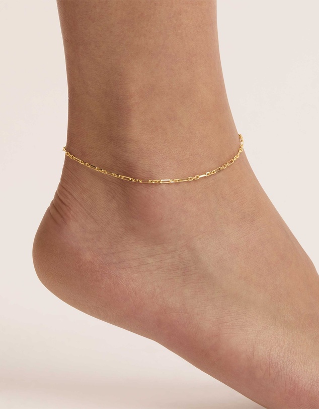 By Charlotte - Mixed Link Chain Anklet