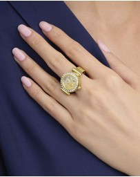 GUESS - GUESS Ladies Gold-Tone Analogue Ring Watch