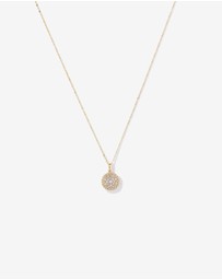 Michael Hill - 0.25 Carat TW Diamond Round Cluster Pendant with Halo in 10kt Yellow Gold