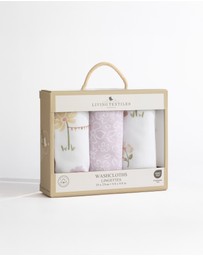 Living Textiles - 3 Pack Organic Wash Cloths - Whimsical Wonderland