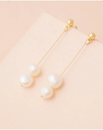 Moira Hughes - The White Label - Livvy Pearl Drop Earrings