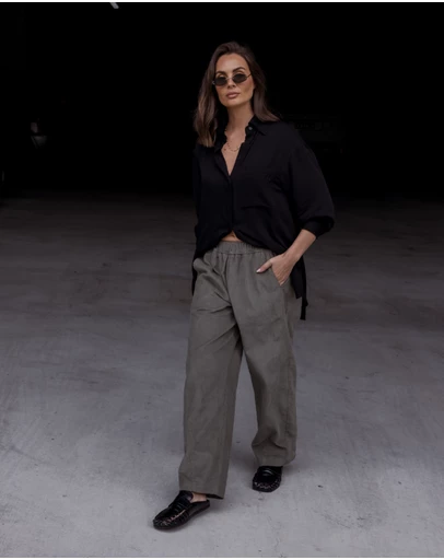 ALEXANDRA - Lucie Pants Dark Sage