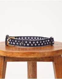 Mog & Bone - Hemp Dog Collar & Lead - Navy Cross