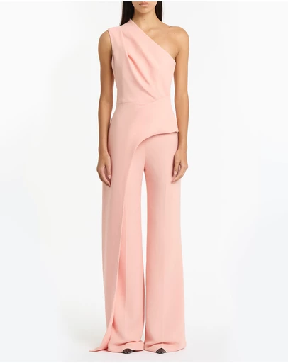 Carla Zampatti - Pale Rose Crepe Classic Flared Pant