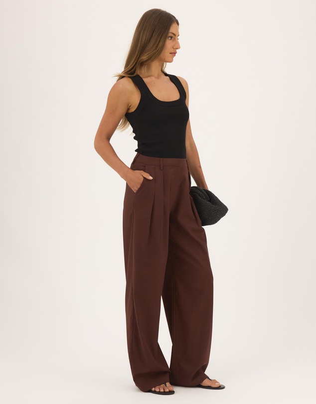 Atmos&Here - Pia Linen Blend Wide Leg Pants