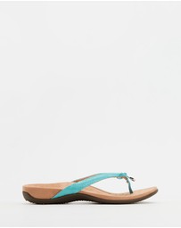 Vionic - Bella Toe Post Sandal - Teal Woven