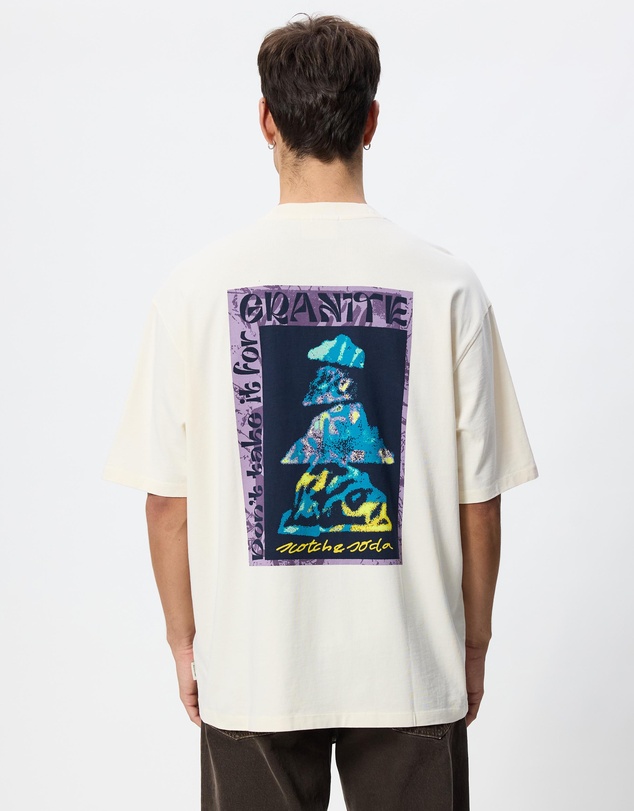 Scotch & Soda - Loose Fit Front And Back Artwork T-Shirt