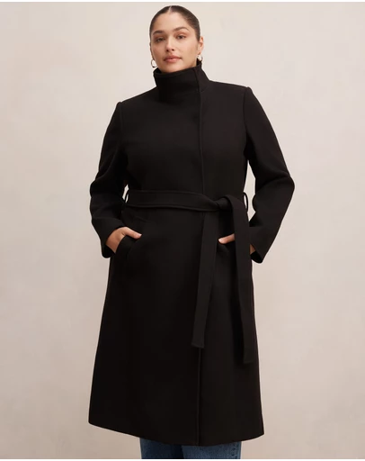Forever New Curve - Phoebe Curve Funnel Neck Coat