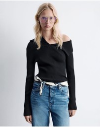 & Other Stories - Rib-Knit Off-Shoulder Top