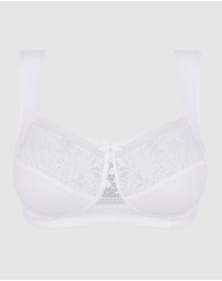 Sans Complexe - Jeanne Wirefree Wide Strap Organic Cotton Bra with Lace