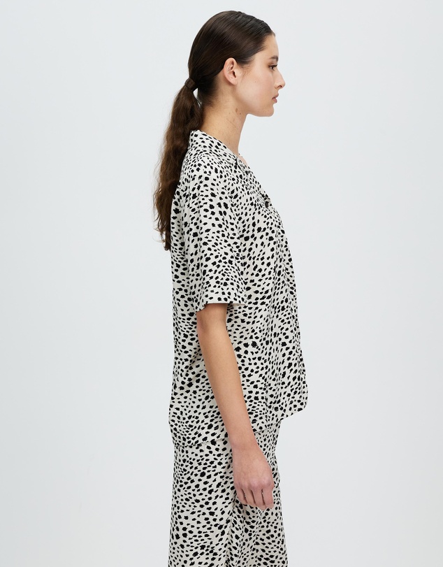 Brixton - Bunker Cheetah Boyfriend Woven Camp Shirt