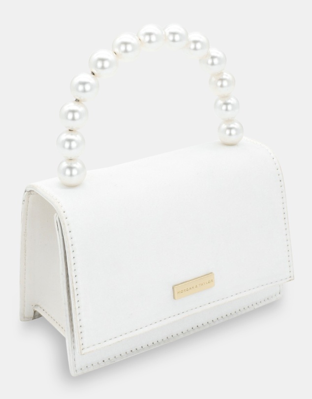 Morgan & Taylor - Melanie Top Handle Bag in White
