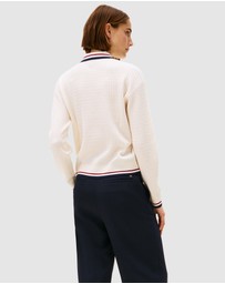 Tommy Hilfiger - Cable Knit Relaxed Polo Jumper