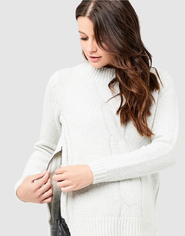 Ripe Maternity - Cable Nursing Knit