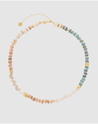 Wanderlust + Co - Aura Beaded Gold Necklace