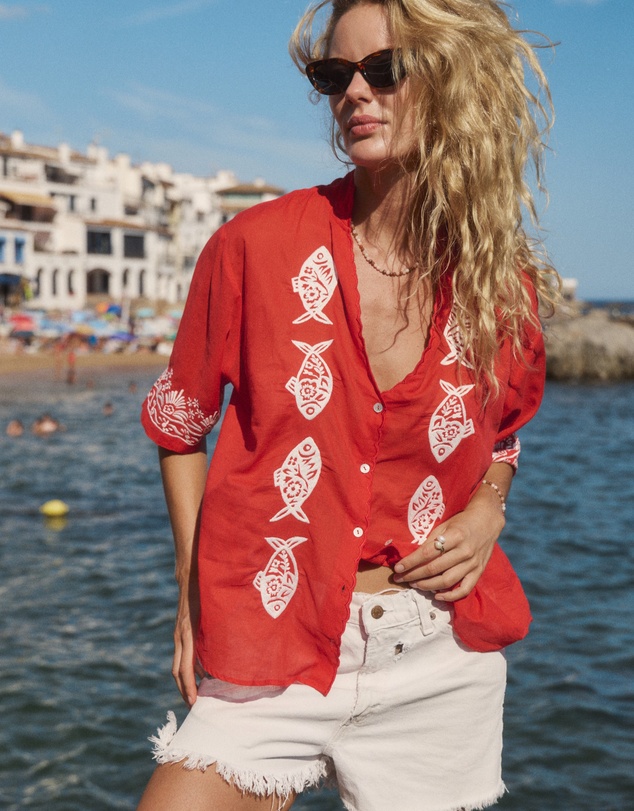 Auguste The Label - Sardine Embroidered Blouse