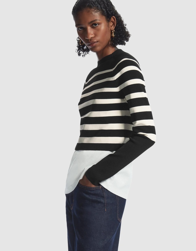 COS - Cropped Knitted Mock-neck Top