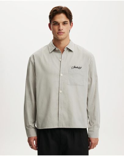 Grey Stripe Emb