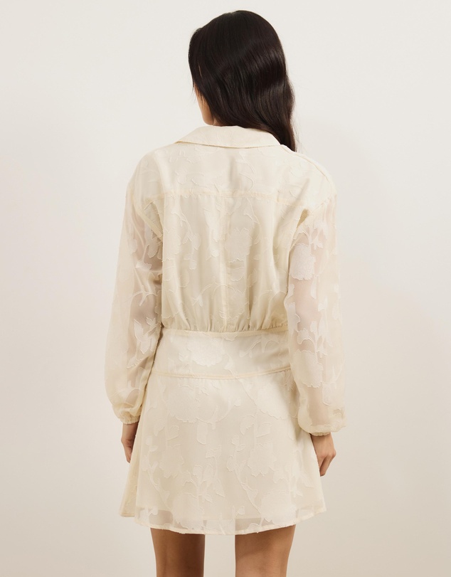 Atmos&Here - Livia Jacquard Mini Shirt Dress