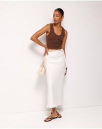 AERE - Noa Linen Midi Skirt