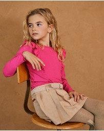 NONO - Klari Rib Top with Ruffles - Kids-Teens