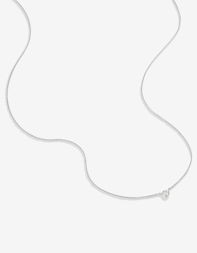Michael Hill - Diamond Serendipity Single Stone Necklace in Sterling Silver