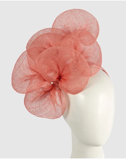 Max Alexander - Large Lilly Coral Flower Fascinator