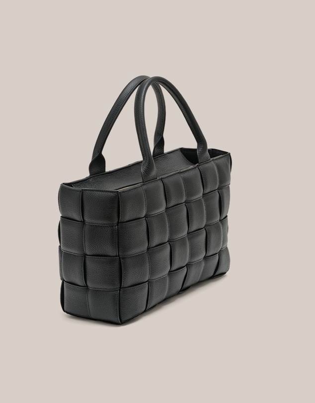 VESTIRSI - Margot XL Black Woven Tote
