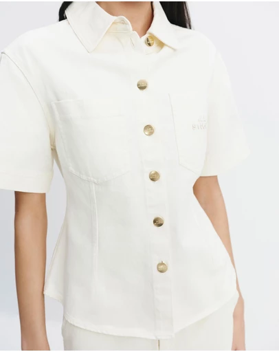 Aje Studio - Elsie Denim Belted Shirt