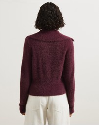 Atmos&Here - Adella V-Neck Polo Cardigan