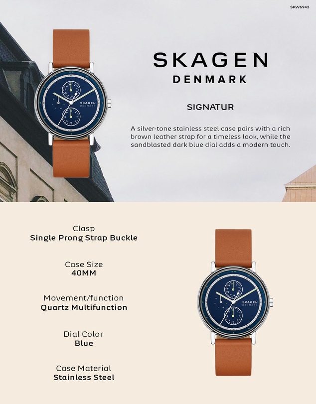 Skagen - Signatur Brown Chronograph Watch