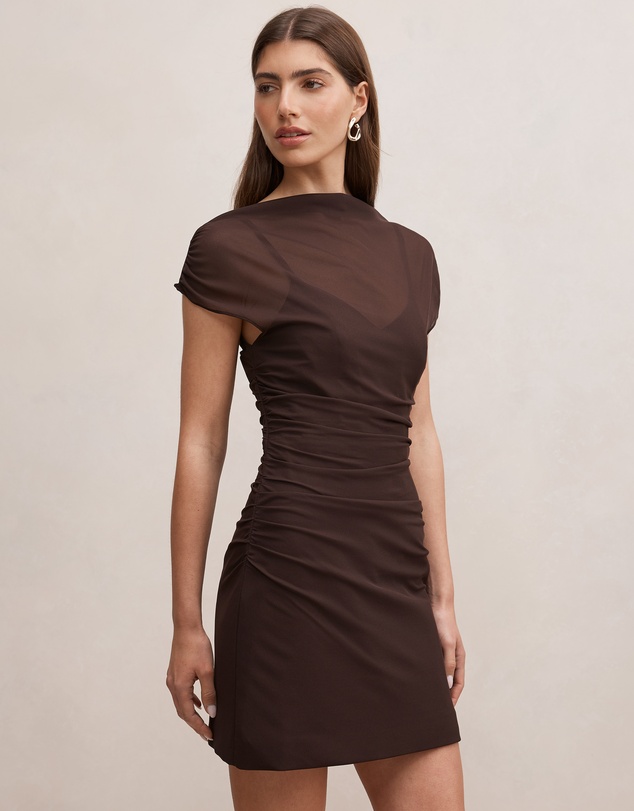 Forever New - Vivianna Mesh Overlay Mini Dress