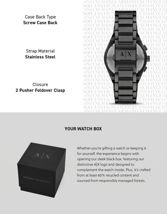 Armani Exchange - Black Chronograph Watch