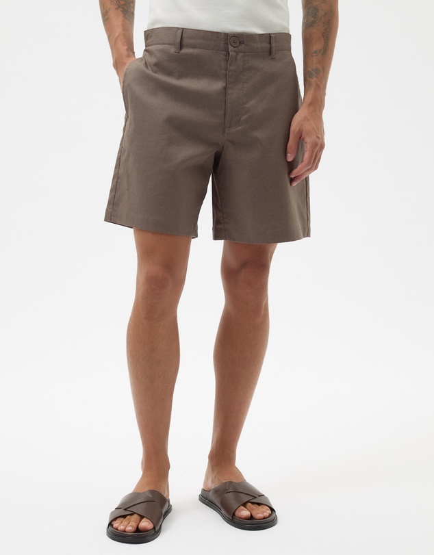 AERE - Tailored Linen Blend Shorts