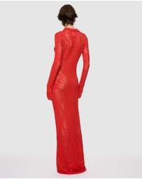 Paris Georgia - Snakeskin Crochet Dress