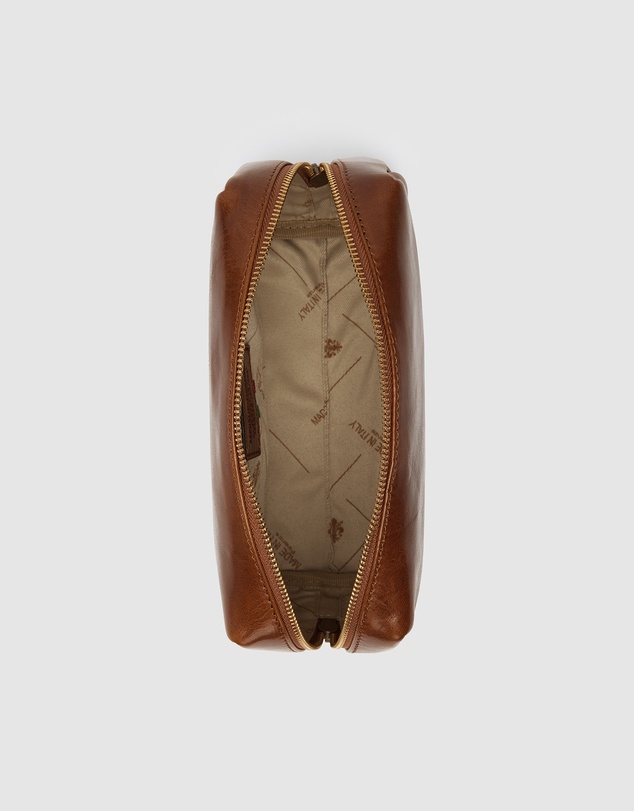 Republic of Florence - The Otto Tan Leather Dopp Kit