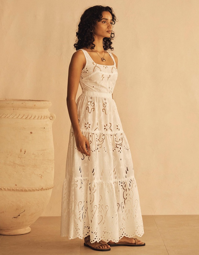 AUR OCEA - Merletti Lace Panelled Maxi Dress