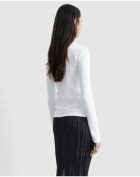 & Other Stories - Ribbed Long-Sleeve Top