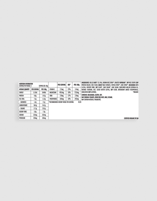 CLIF - White Chocolate Macadamia Energy Bar - 12x68g