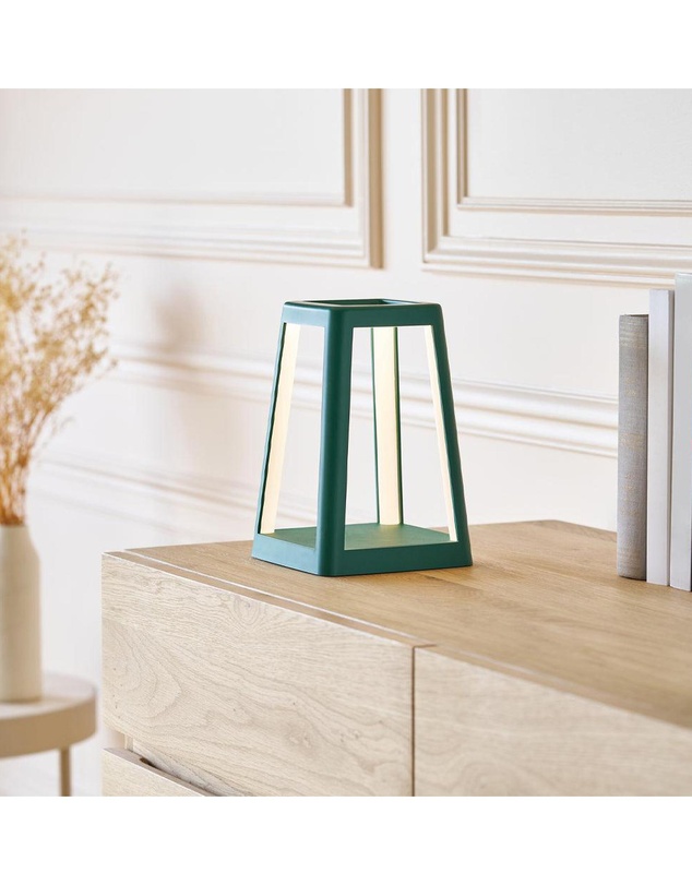 Lexon - Lexon Lantern Portable Lamp With Built-In Wireless Charger - Green