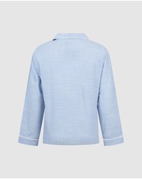 Hunkemoller - Jacket LS Cotton Stripe Pyjama Top