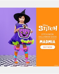 MADMIA - Stitch Neon Halloween Socks - Kids