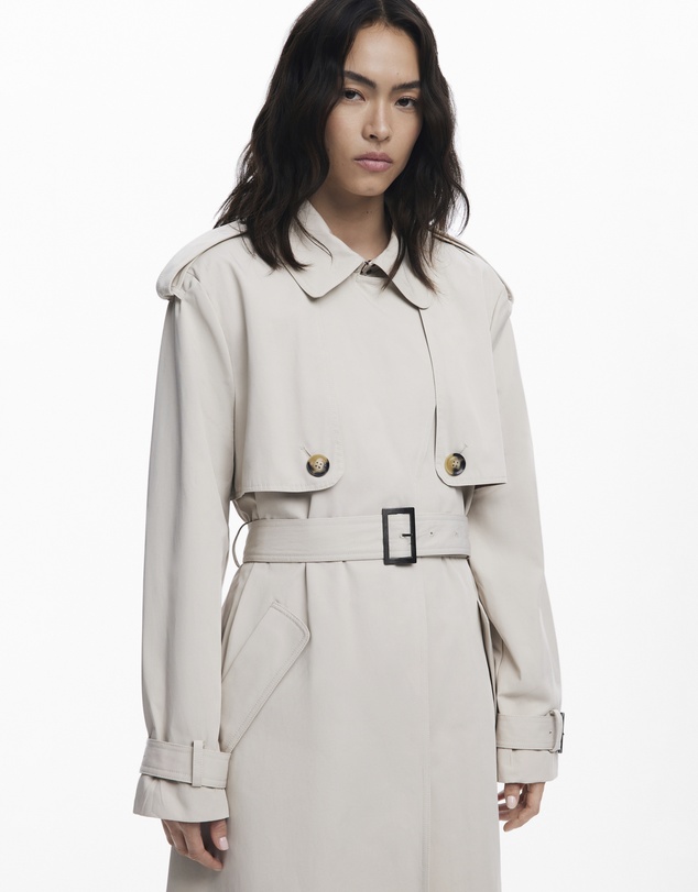Desigual - Pleated back trench coat