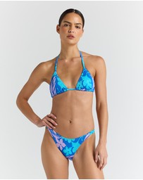 Poolside Paradiso - Vanuatu Side Bind Bikini Bottom - Ocean