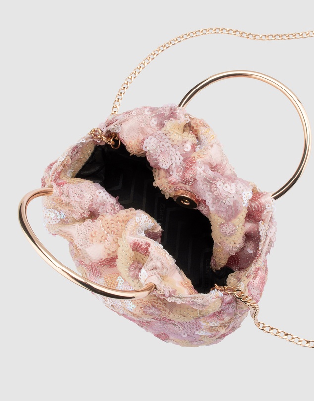 Olga Berg - Alfie Floral Sequin Bag