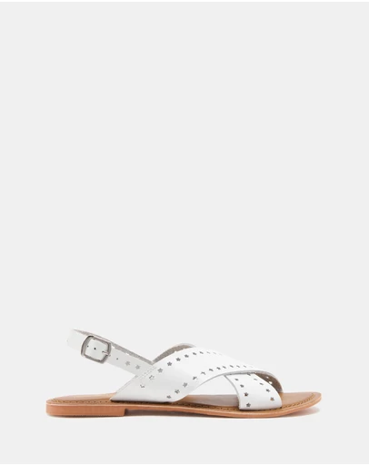 Just Because - Malita Leather Slingback Sandals